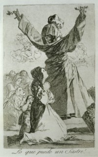 Los Caprichos, series of etchings by Francisco de Goya (1746-1828), plate 52: '¡Lo que puede un s?
