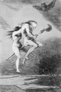 Los Caprichos, series of etchings by Francisco de Goya (1746-1828), plate 68: 'Linda maestra' (Pr?