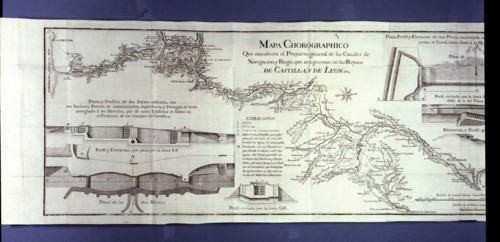 Chorographic Map of the project of the Canal of Castile, 1768.