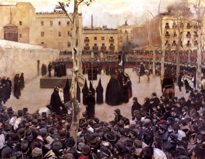 To garotte', 1894, oil by Ramon Casas.