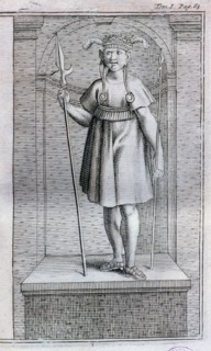Garcilaso de la Vega, Inca prince, engraving of 1704 from the work 'Histoire des Yncas, Rois du P?