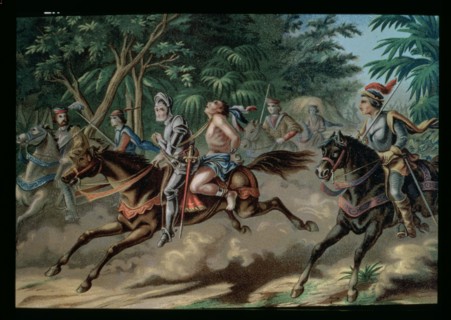 Discovery and conquest of America, capture by the Spanish people of the Caribbean chief Caonabo a?