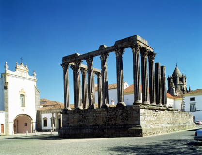 Roman temple of Diana in Evora.