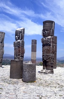 Tula, religious civic center of the Toltec culture founded around 900 BC. JC, under the name Toll?