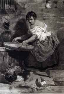 Dulcinea del Toboso, original lithograph of an edition of 'Don Quixote of La Mancha'.