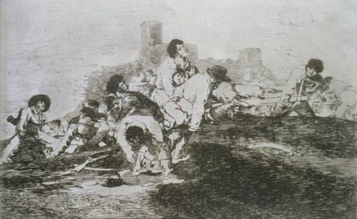 The Disasters of War, a series of etchings by Francisco de Goya (1746-1828), plate 24: 'Aún podrá?