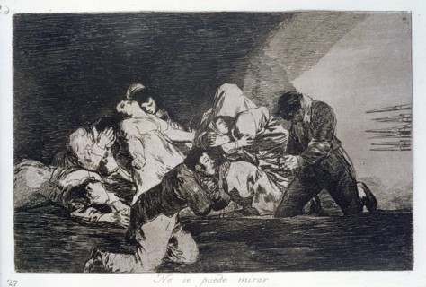 The Disasters of War, a series of etchings by Francisco de Goya (1746-1828), plate 26: 'No se pue?