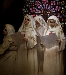 'Choir of nuns', 1901-1902, oil Painting by Ramon Casas.