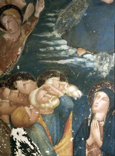 'Ascension of Jesus into heaven surrounded by the apostles and the Virgin Mary', detail of the p?