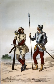 Reign of the Catholic Kings. Infantry, 1503, infantryman of the Ordinance: crossbowman and pikema?