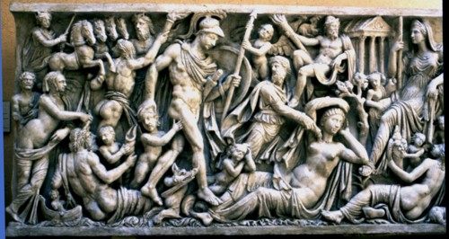 Relief of the Mattei sarcophagus, from the Mattei Palace.