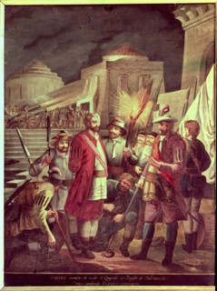 Hernán Cortés evening rush barracks Panfilo Narvaez, leaving it wounded and taken prisoner, the o?