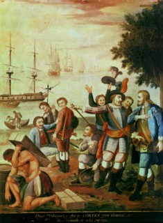 Diego Velázquez chooses as army general Cortes and gives it to him' oil painting of series 'Conqu?