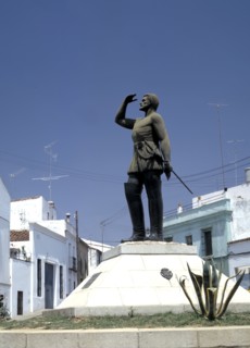 Monument in Jerez de los Caballeros hometown of Vasco Nuñez de Balboa (1475-1517), Spanish conque?