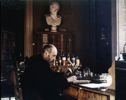 Santiago Ramón y Cajal (1852-1934), Spanish physician and researcher, Nobel Prize in 1906, color ?