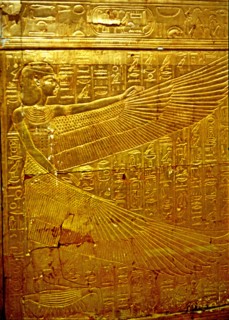 Canoptic reliquary of the treasure of Tutankhamun, detail.