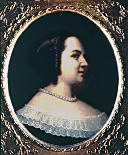 Gómez de Avellaneda, Gertrudis (1814 - 1875), Cuban writer, oil painting of 1880.