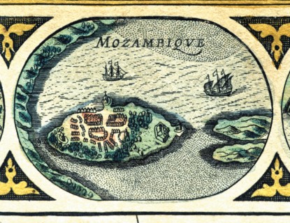 Mozambique, colored engraving from the book 'Le Theatre du monde' or 'Nouvel Atlas', 1645, create?