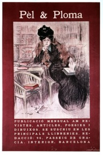 Advertising poster by Ramón Casas çfor the magazine 'Pel & Ploma'.