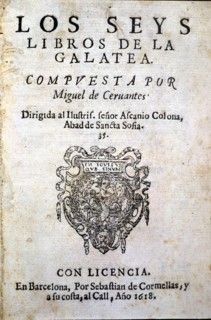 Cover 'Los seys libros de la Galatea' (The six books of Galatea), edition of the first book writt?