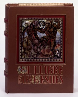 Cover 'The Book of beasts' with original drawings by Granye, magnificent morocco binding with dou?