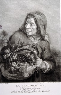 The harvester woman', engraving by Murillo.
