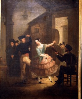 The lamp dance', oil.