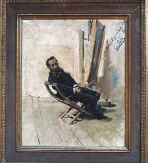 Portrait of Emilio Sala, by Muñoz Degrain, oil, 1896.