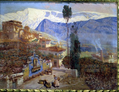 Granada landscape' by Muñoz Degrain, oil, 1815.