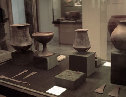 Grave goods of the archaeological site of El Argar (Almeria): well-crafted ceramic pieces, black ?