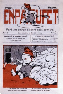 Cover of the comic 'En Patufet', weekly magazine, Barcelona, January, 1904. Núm.13.