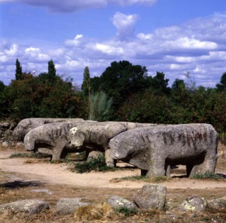 Bulls of Guisando, stone sculptures from the Celtiberian culture.