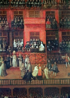 Detail of the oil painting by Francisco Rizi, 'Auto-da-Fe'.