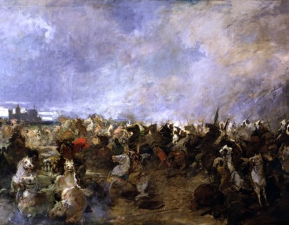 Battle of Guadalete (711), represents the development of the battle with the flight of the Goths ?