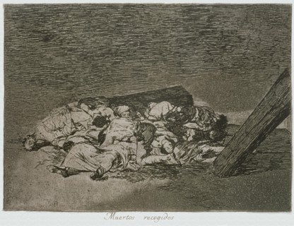 The Disasters of War, a series of etchings by Francisco de Goya (1746-1828), plate 63: 'Muertos r?