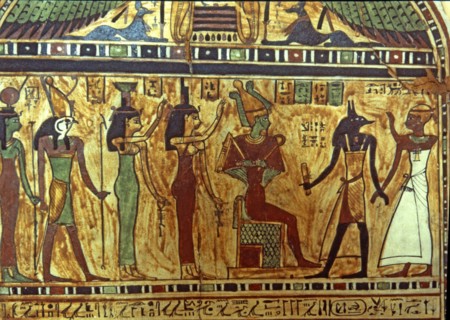 Anubis presents the deceased to Osiris, with Horus and other deities present, funerary stela from?