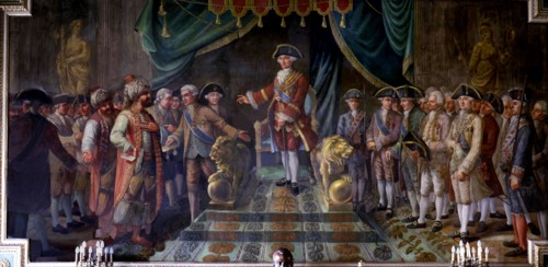 Reception hosted by King Charles III to the Ambassadors of the Ottoman Empire.