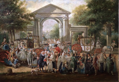 'Party in the Botanical Garden', oil on canvas by Luis Paret y Alcazar.