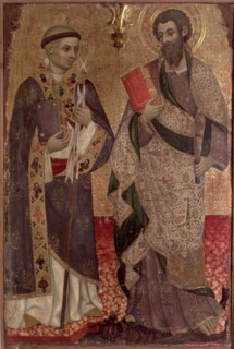 St. Bartholomew and St. Bernard of Claravall, detail of the altarpiece from the Convent of San Do?