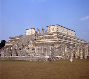 Temple of the Warriors in Chichen Itza.