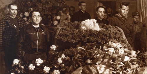 Burial in Madrid of Hans Beimler, German head of the International Brigades, killed in combat def?