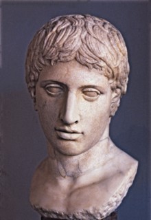 Bust, a copy of an original by Polykleitos.