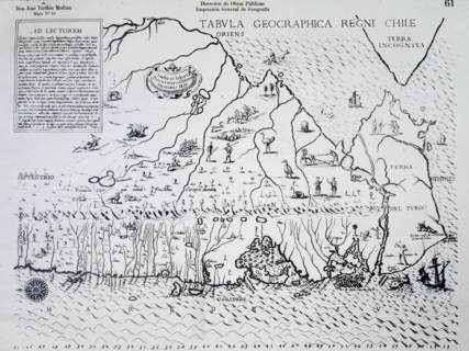 Map of Chile made by the Jesuit Alonso de Ovalle in 1646.