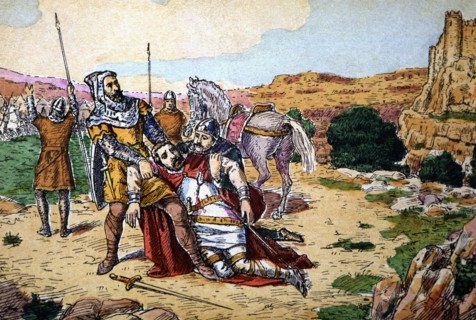 Death of Alphonse V (995-1028), King of Asturias and Leon, during the siege of Viseo (1028).