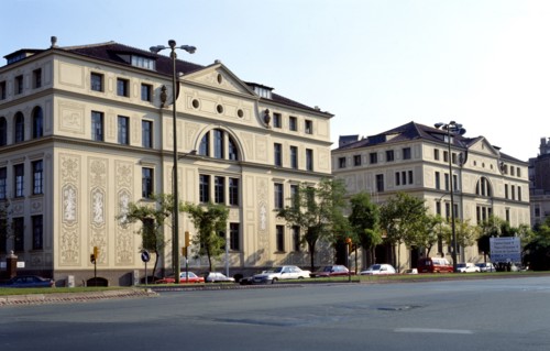 Façade of Ramon Llull school group, designed by the architect Josep Goday Casals.