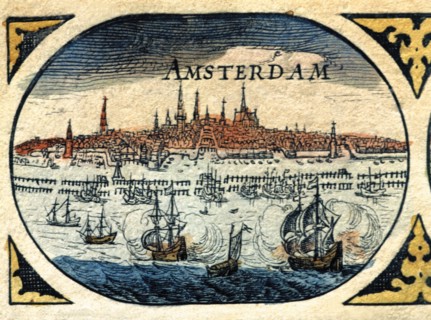 Amsterdam, colored engraving from the book 'Le Theatre du monde' or 'Nouvel Atlas', 1645, created?