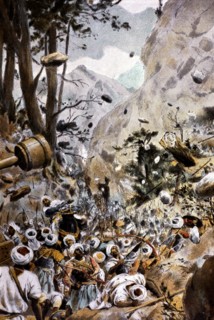 Battle of Covadonga, victory of the Asturian led by Don Pelayo on the Muslim army from Alqama in ?
