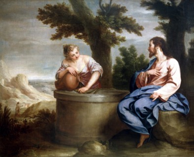 Jesus and the Samaritan', oil on canvas by Alonso Cano.