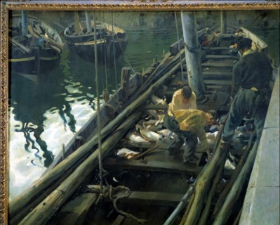 Back from fishing', oil.