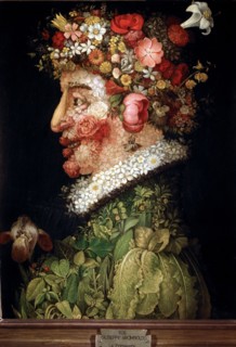The spring', oil on canvas, it is part of a series 'The four seasons' by Arcimboldo.